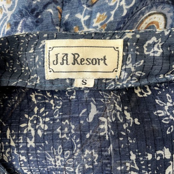 VINTAGE JA RESORT 100% RAYON FOUR-PIECE PANT SET, PAISLEY PRINT SIZE S - Picture 12 of 13